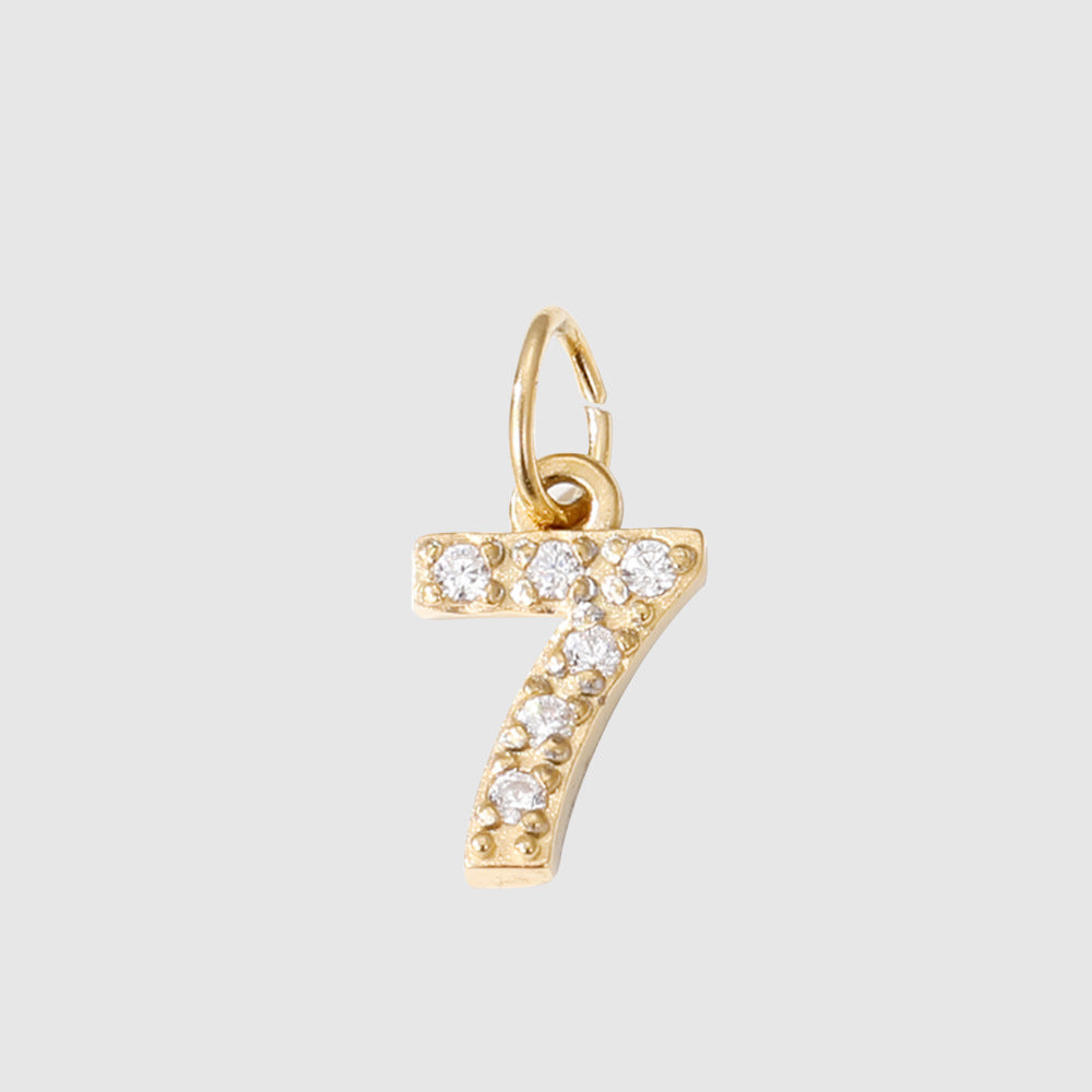 1 Piece 304 Stainless Steel Zircon Ion Plating 14K Gold Real Plated Letter Number Polished Stretch Adjustable Pendant DIY Jewelry Accessories