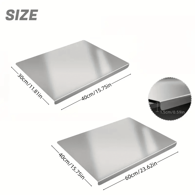 Stainless Steel Cutting Board For Kitchen - Large 304 Chopping Boards, Suitable For Meat Vegetables Bread And Baking,Kitchen Accessories.