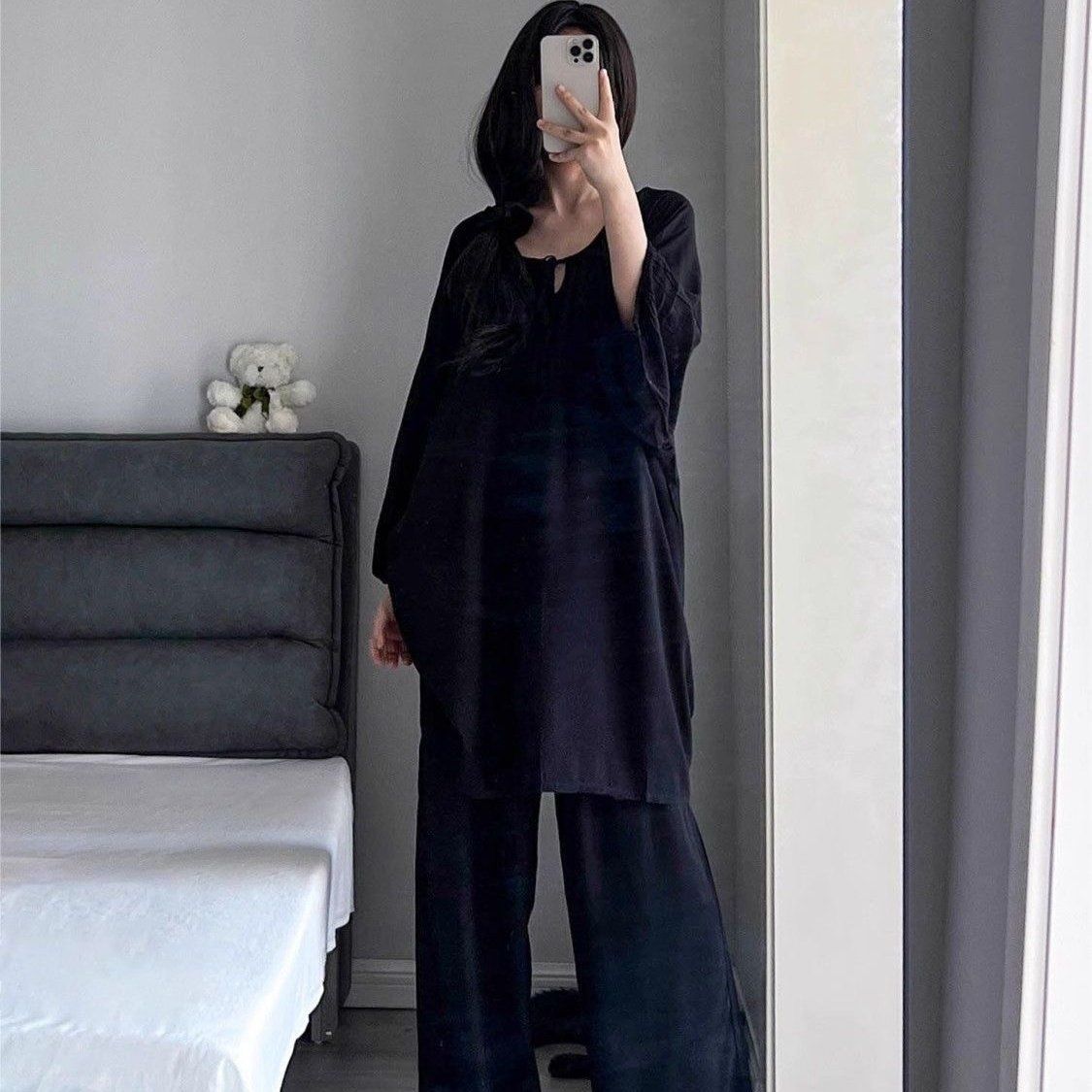 Three-quarter-sleeve Pants Set Suitable For Both Outdoor Wear And Lounging At Home