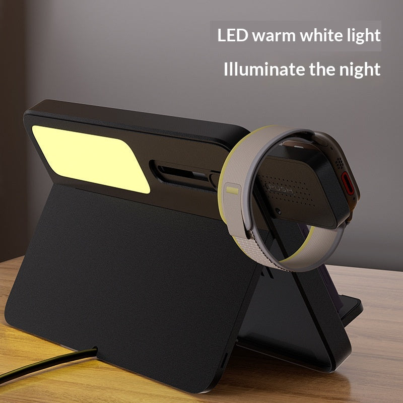 30W Dual-Device Magnetic Wireless Charger With LED Indicator For Fast Charging