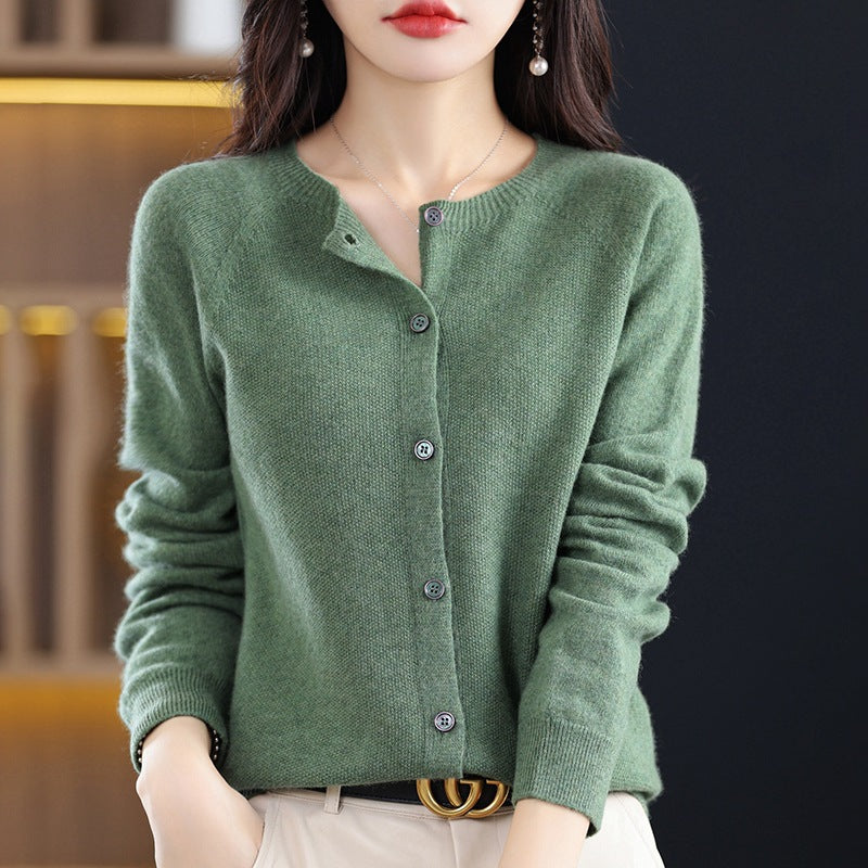 Osmanthus Needle Knit Cardigan For Women New AutumnWinter Korean-Style Design