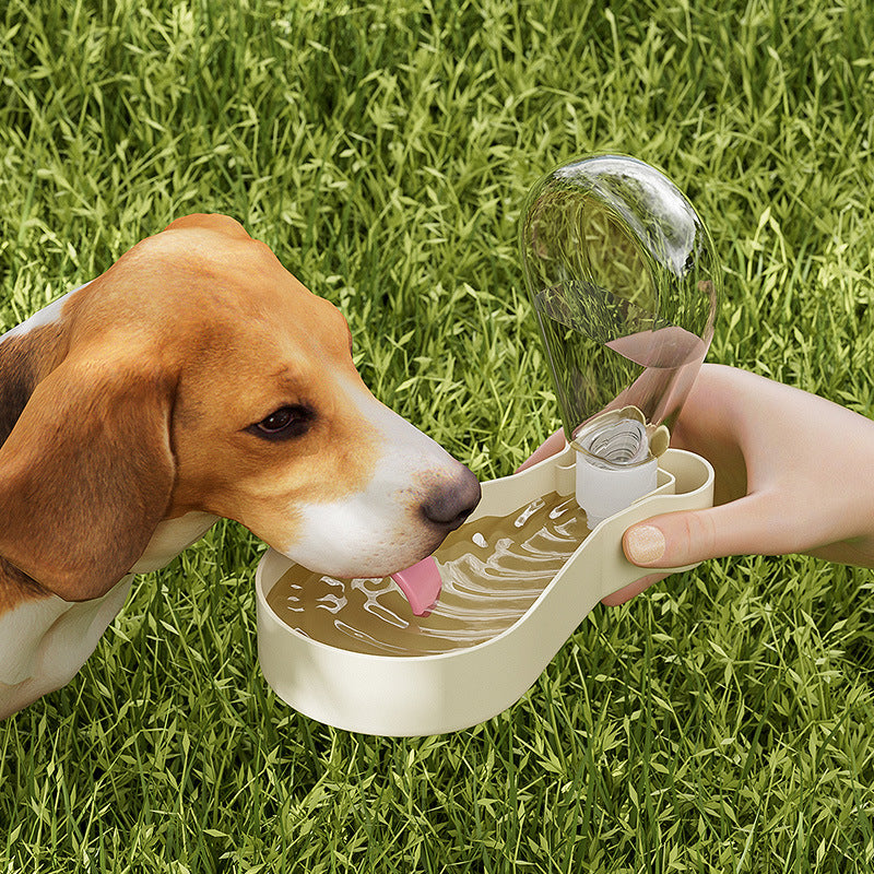 Pet Water Feeder Pet Hydration On-the-go Portable 2-in-1 Pet Water Bottle Food Container For Outdoor Travel Chicken Drumstick