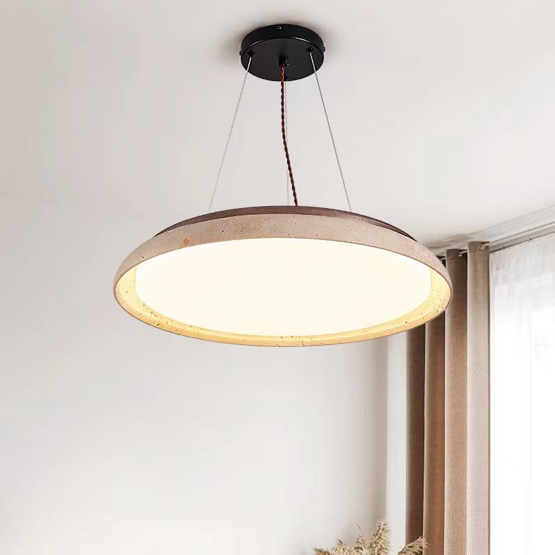 Huangdong Stone Japanese Wabi-SabiStyle Lighting For Living And Dining Rooms, Modern