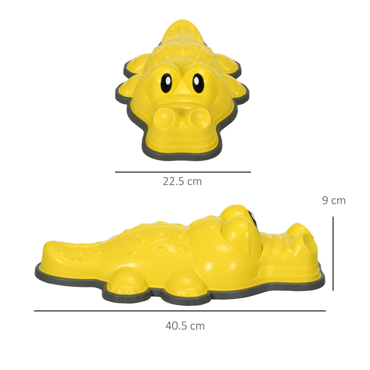 ZONEKIZ 9PCs Kids Stepping Stones, Crocodile-Designed Sensory Toys, With Anti-Slip Edge Balance River Stones