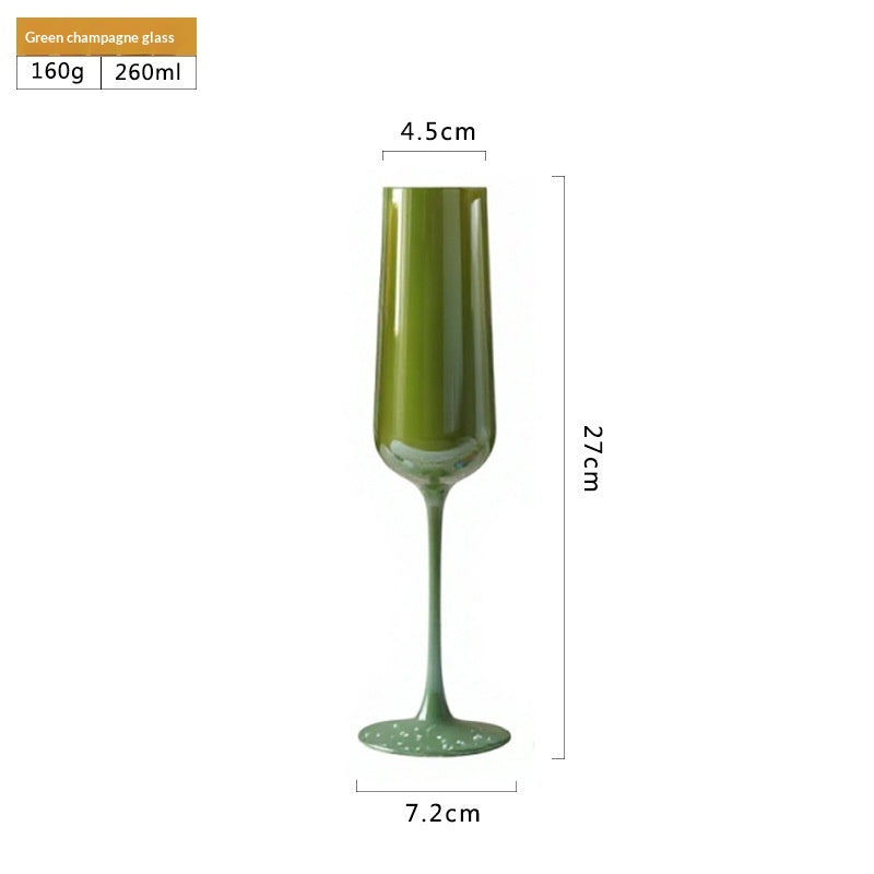 French Style Stemmed Glass Champagne Flute - Elegant Sparkling Wine Sweet Dessert Cocktail Glass for Home Bar Party