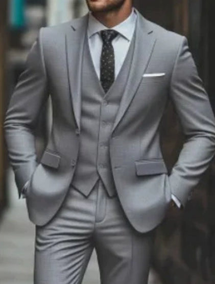 Men's Suit Three-piece Suit Fashion Woolen Suit
