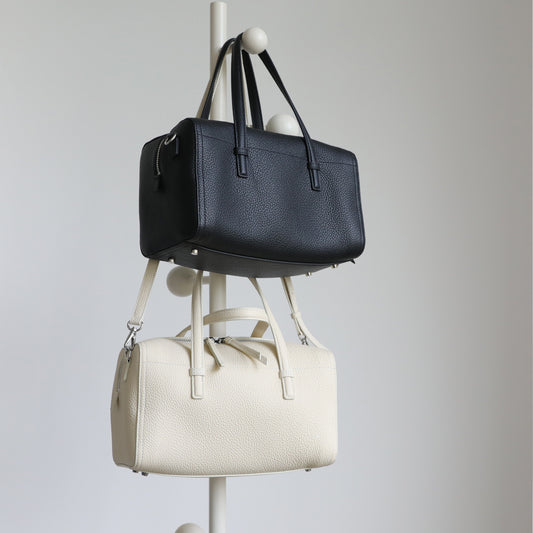 Korean-style Minimalist First-layer Cowhide Boston Pillow Bag