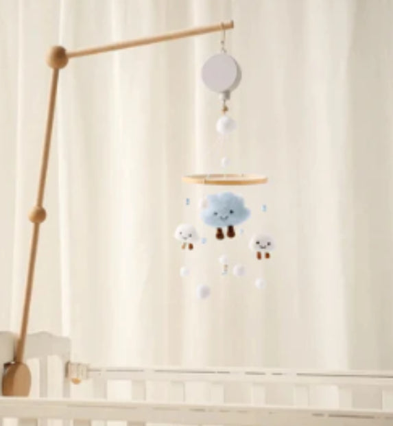 Cloud Baby Hair Ball Children's Room Decoration Baby Bed Pendant Soothing Bed Bell