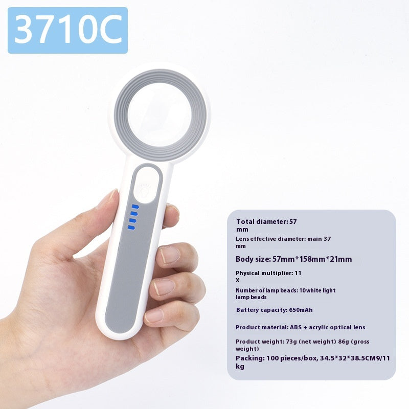 Reading USB Charging 30 Times LED Light Identification Repair Magnifying Glass
