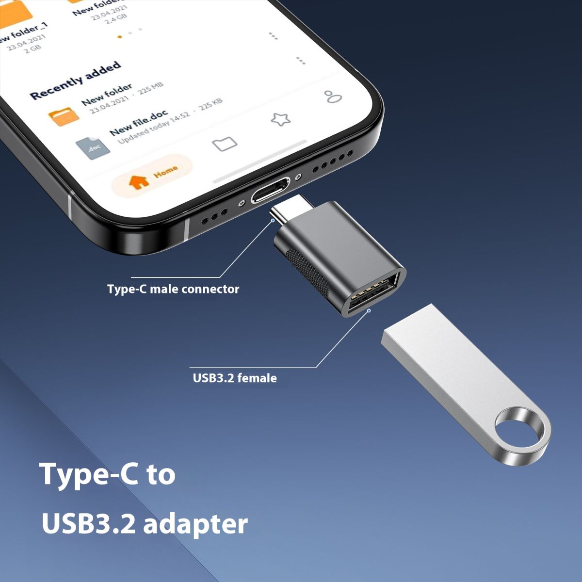 Type-C To USB32 Female Mobile Phone Adapter