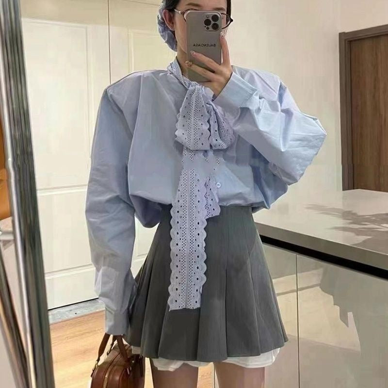 Spring And Autumn Outfit Long-sleeve Korean-style Top