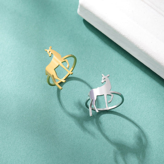 Korean-style Electroplated Stainless Steel Ring Titanium Steel Jewelry