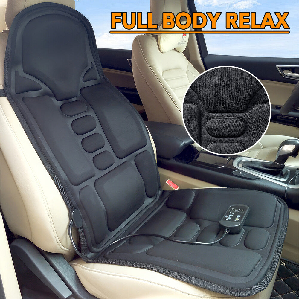 Massage Cushion Full Back Car Home Chair Seat Pad Mat 8 Modes Neck Heat Massager