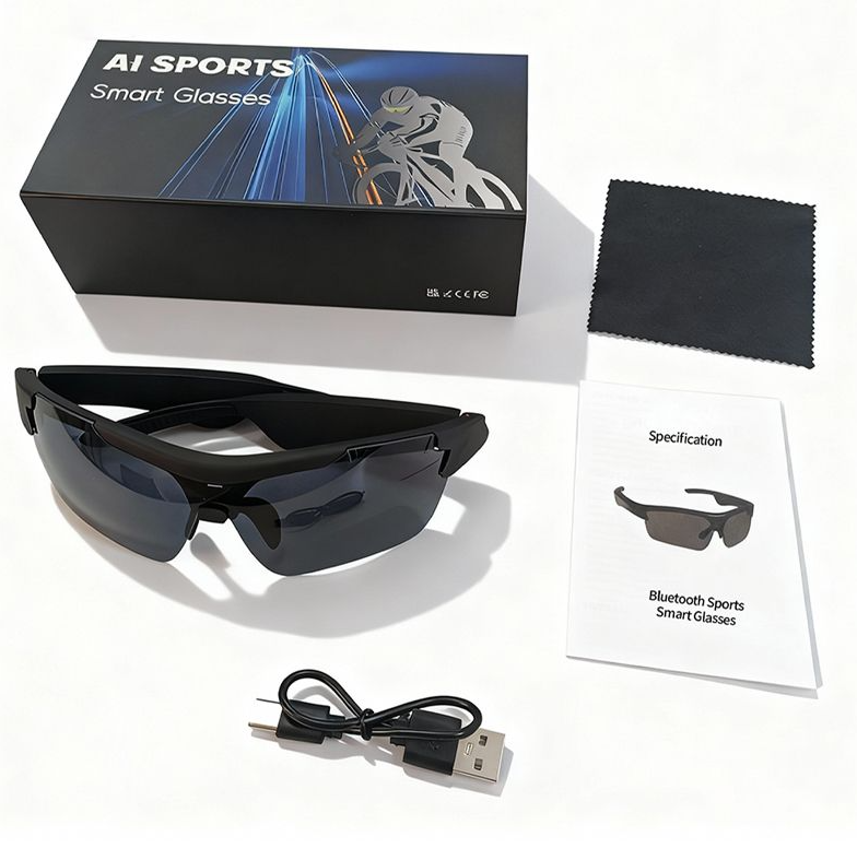 Smart Cycling Sunglasses UV401 Anti-UV Windproof Outdoor Road Bike Sports Sunglasses Wireless Bluetooth Audio Riding Sunglasses