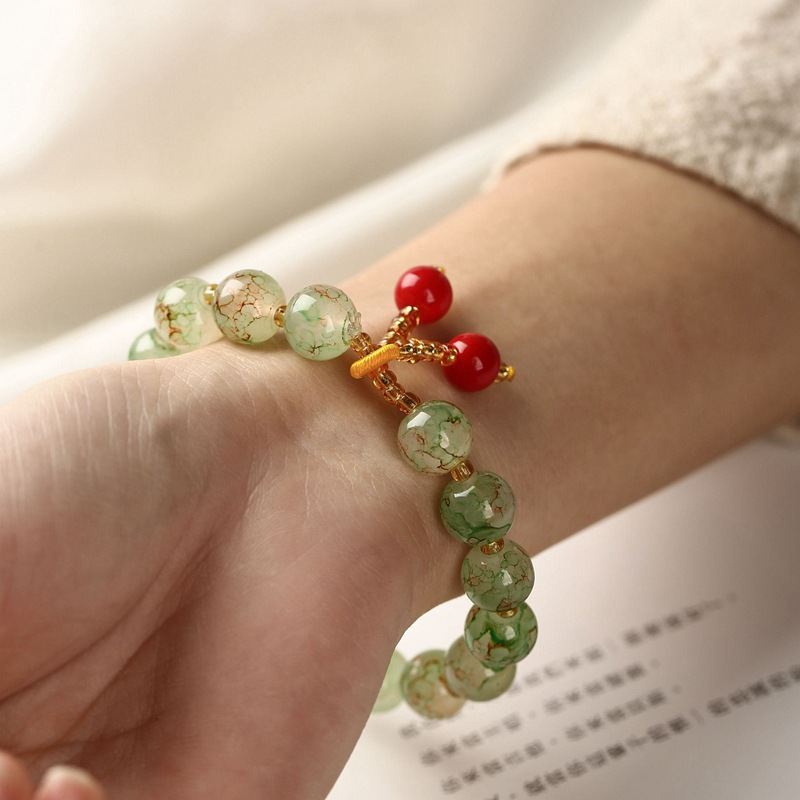 New Accessories Crystal String Beads Ceramic Bracelet