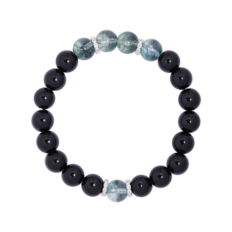 Chinese Style Micro Glass Bead Accessories Black Bracelet