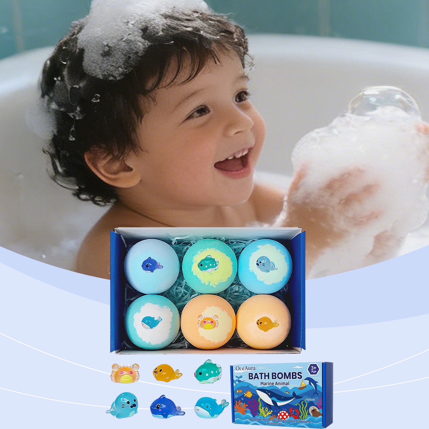 Oceaura Ocean Fun Blind Box Bath Balls Gentle Cleansing And Daily Skin Care Fun Bath Balls