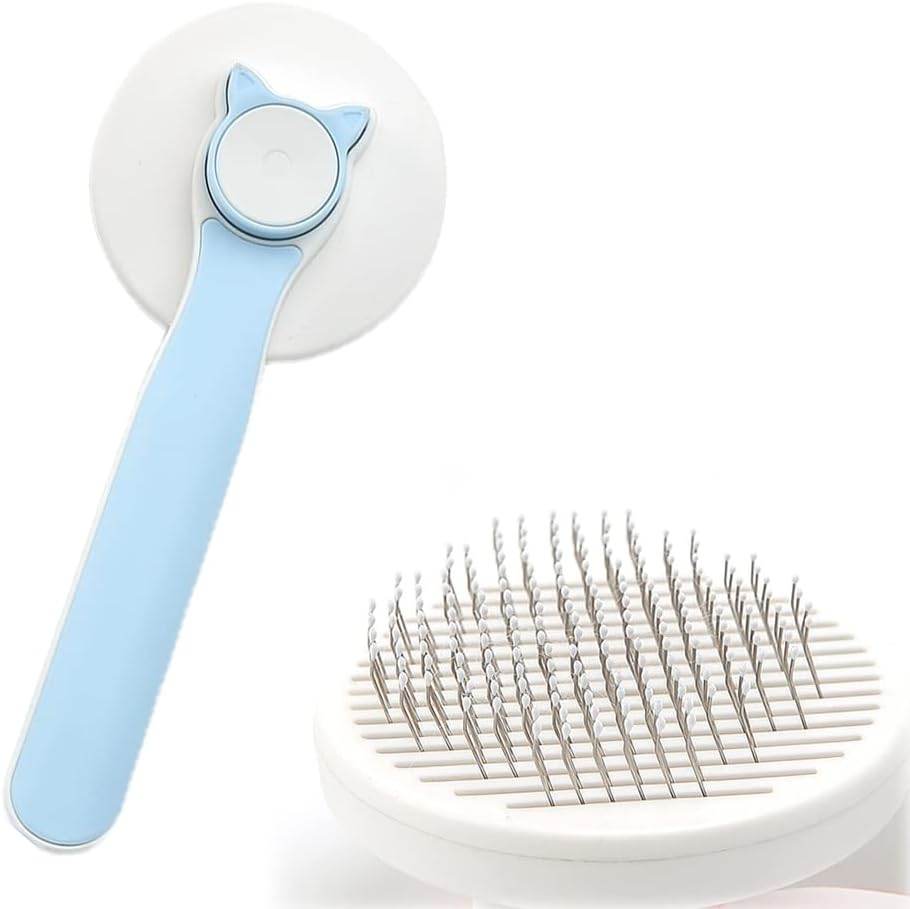 Cat Brush Self Cleaning Kitten Brush For Short Long Haired Cats Dog Cat Grooming Brush To Remove Loose Fur And Dead Undercoat