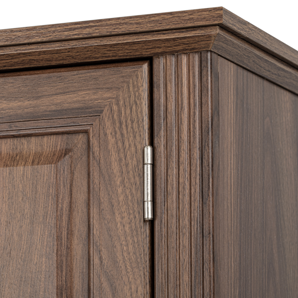 71inch Tall Kitchen Pantry Cabinet With 3 Pull Out Cabinet Organizers, Farmhouse Embossed Texture Storage Cabinet With 6 Door Shelves, 2 Drawers, Freestanding Cupboard For Kitchen, Dining Room Brown