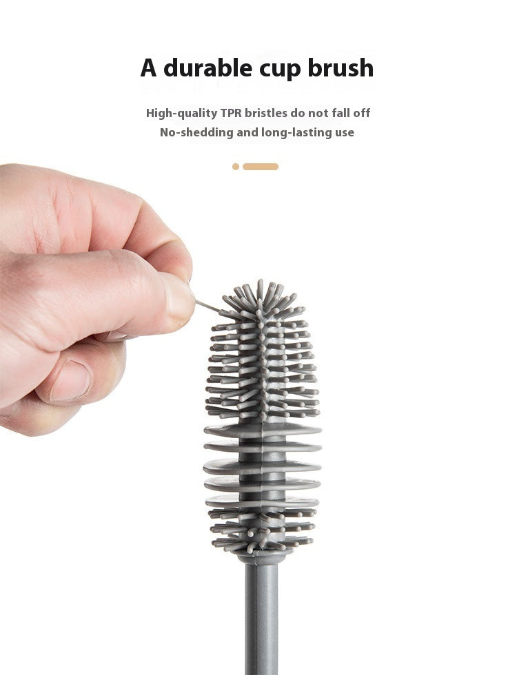 Home Ladle Silicone Cup Brush Cup Cleaning Brush No Dead Angle Gap Plastic Brush Feeding Bottle Glass