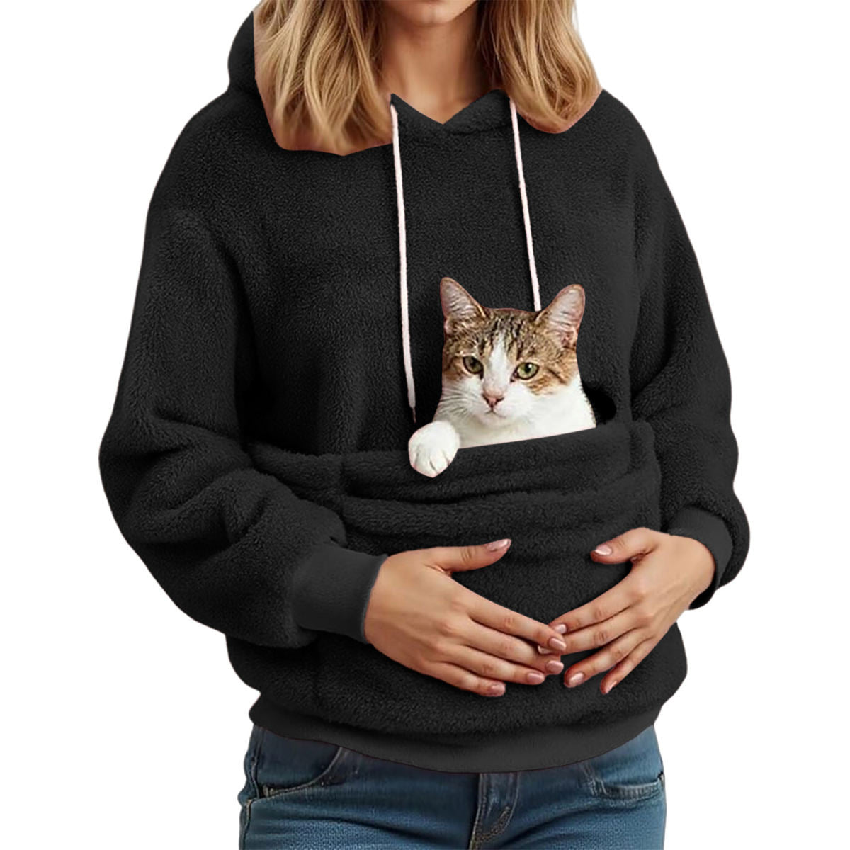 Women's Flannel Hooded Sweatshirt Pet
