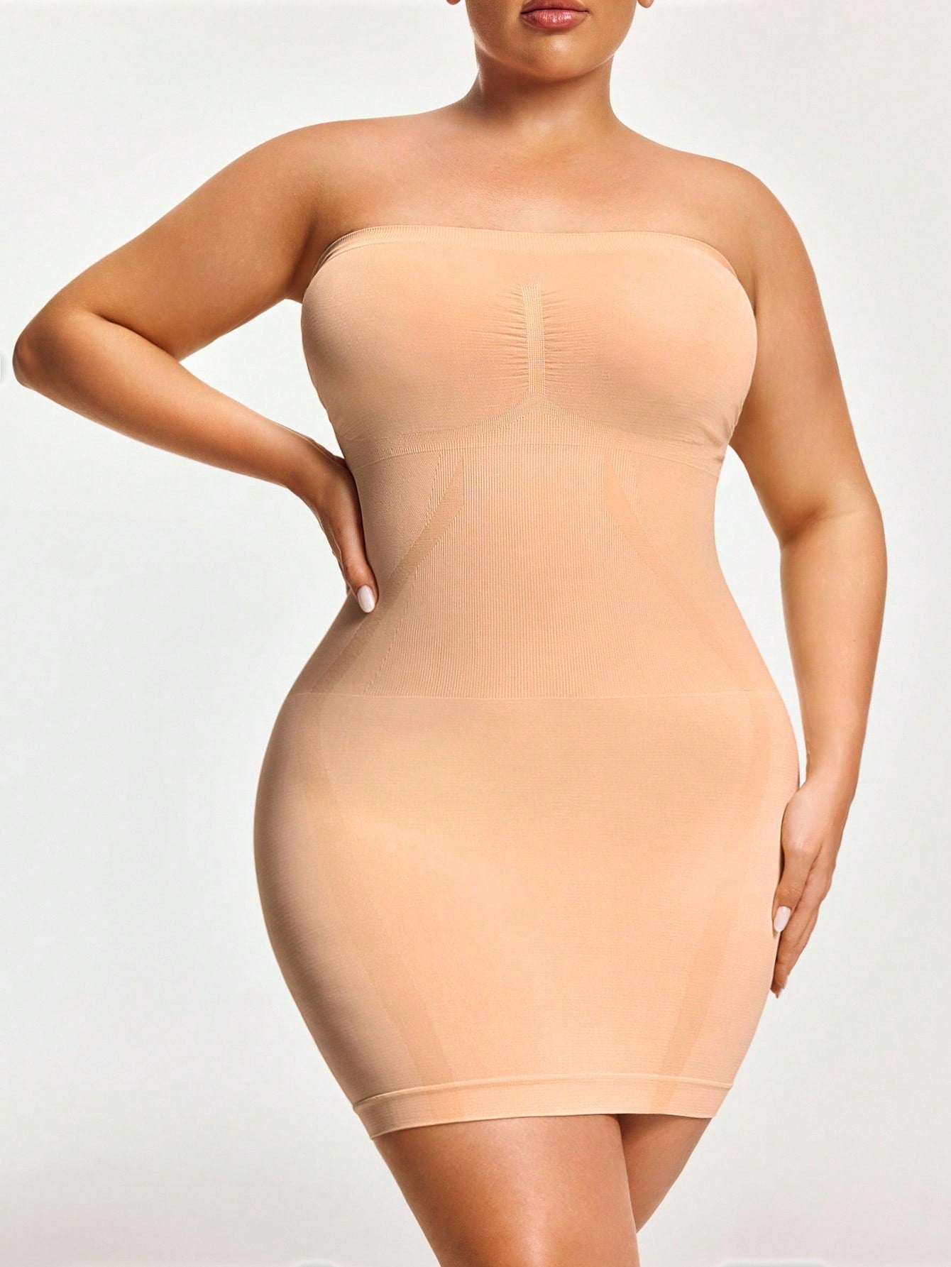 Women's Firm Control Strapless Shapewear Dress - Full Body Contour & Slimming