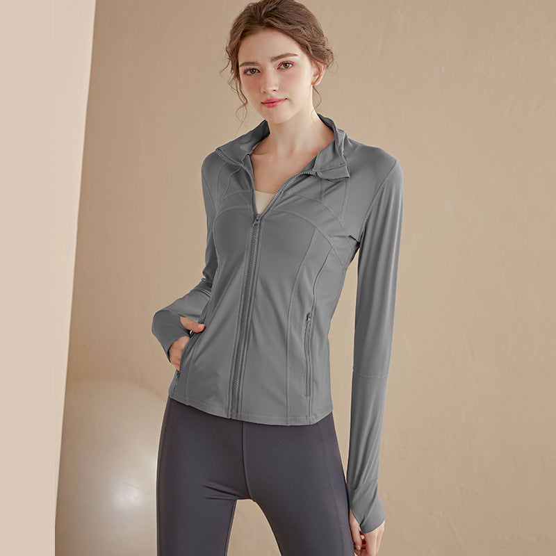 Womens Tight-fitting Quick-dry Cycling And Workout Top Long-sleeve Fitness Wear