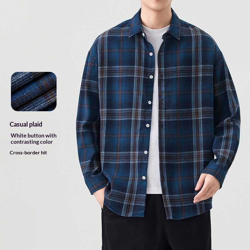 Men's Simple And Versatile Korean-style Casual Shirt