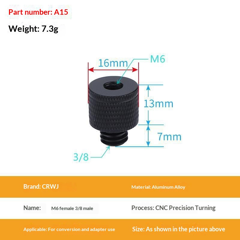 14 To 38 Camera Screw M4 M5 M8 M10 M12 Aluminum Tripod Head Photography Equipment Accessories