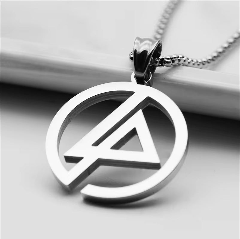 Simple Geometric Pendant Men's Necklace Square Street Rock Hip Hop Stainless Steel Accessories