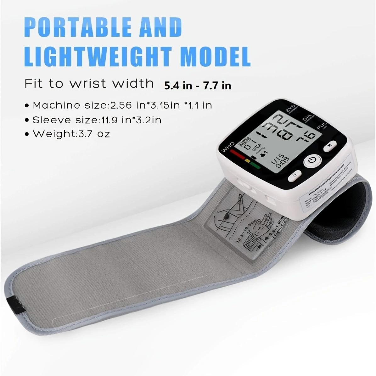 Wrist Blood Pressure Monitor With USB Charging  2 X 90-Reading Memory  Cuff Included FDA Certified