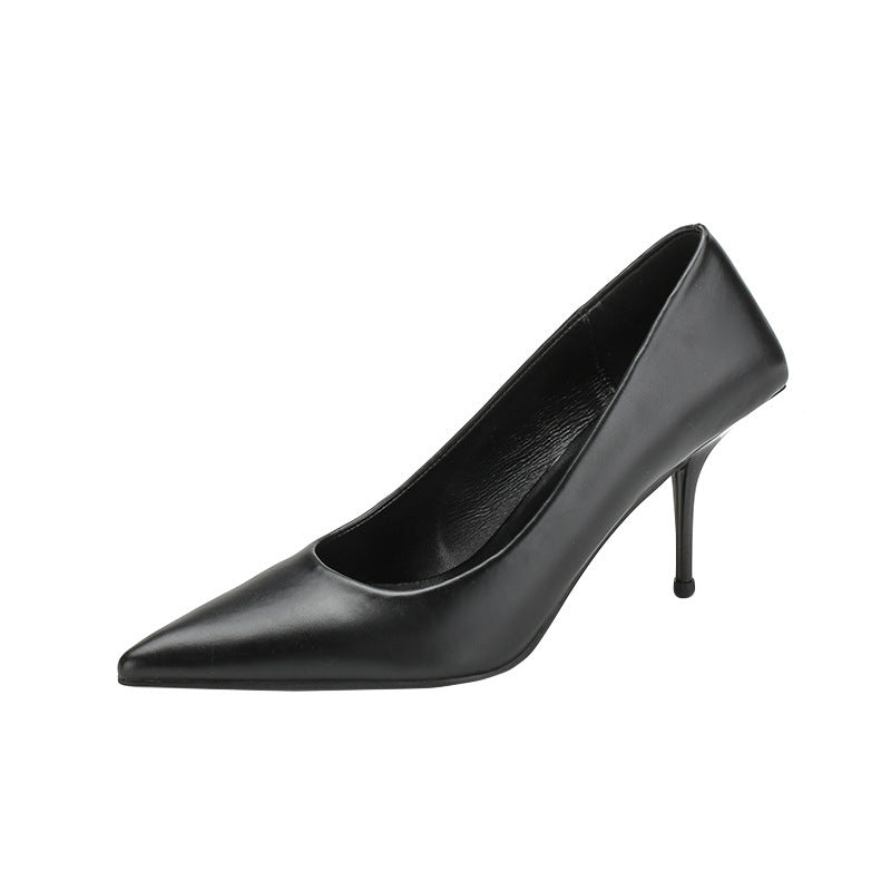 Womens Stiletto-heel Pointed-toe Low-cut Office Pumps
