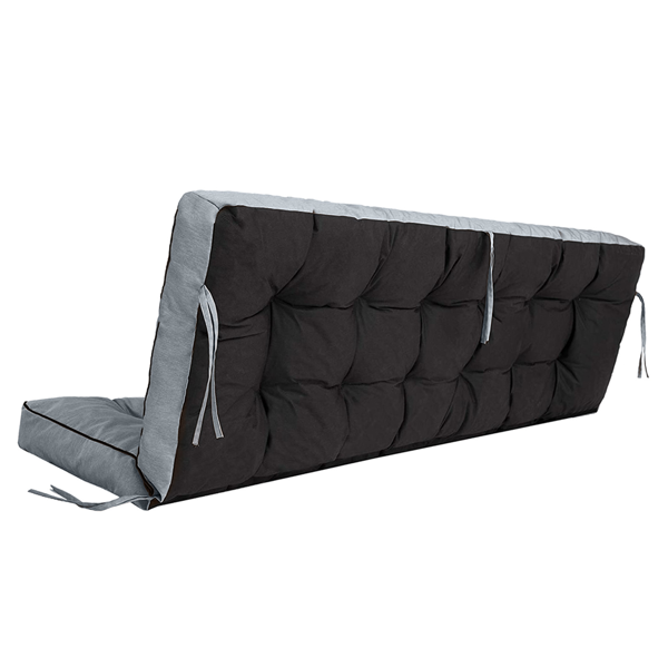 Outdoor Swing Cushions 70 Inch,Waterproof 4in Thick Porch Swing Cushion Replacement With Backrest And Ties,Comfortable 2-3 Seat Pation Swing Pad For Backyard,Garden,Lawn,Outdoor Furniture Light Grey