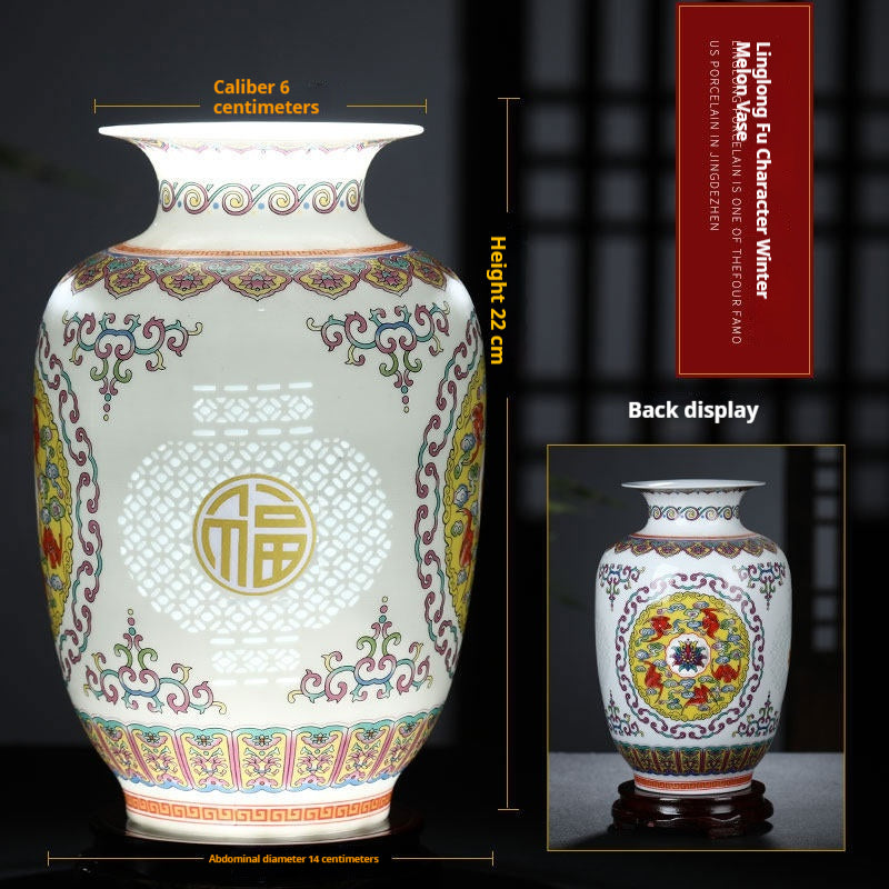 Creative Printing Versatile Ceramic Vase Ornament Crafts Gift
