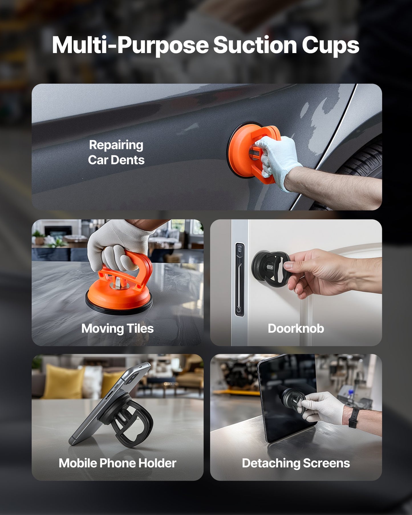 Dent Puller Kit, 100 PCS Paintless Dent Removal Kit With Golden Lifter, Bridge Puller, Slide Hammer T-Bar, Glue Gun, Auto Body Hail Damage Remover Tools For Car Refrigerator Door Ding Repair