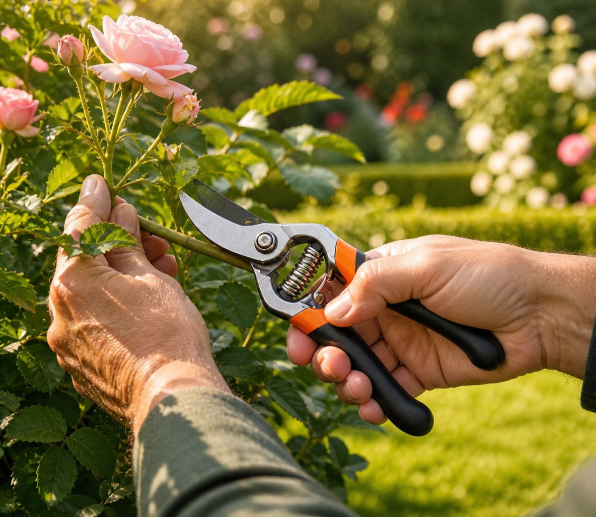 Gardening Pruning Shears - Spring-loaded, Effort-saving Pruning Tools For Flowers, Fruit Trees, And Home Use