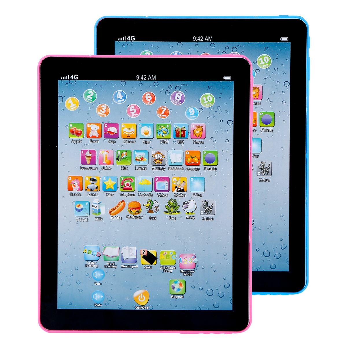 Baby Learning Tablet Educational Mini Pads Toys Touch Learn Toddler Tablet For ABC Numbers Words Gift For Boys Girls Aged 1-6 Year Old Kids