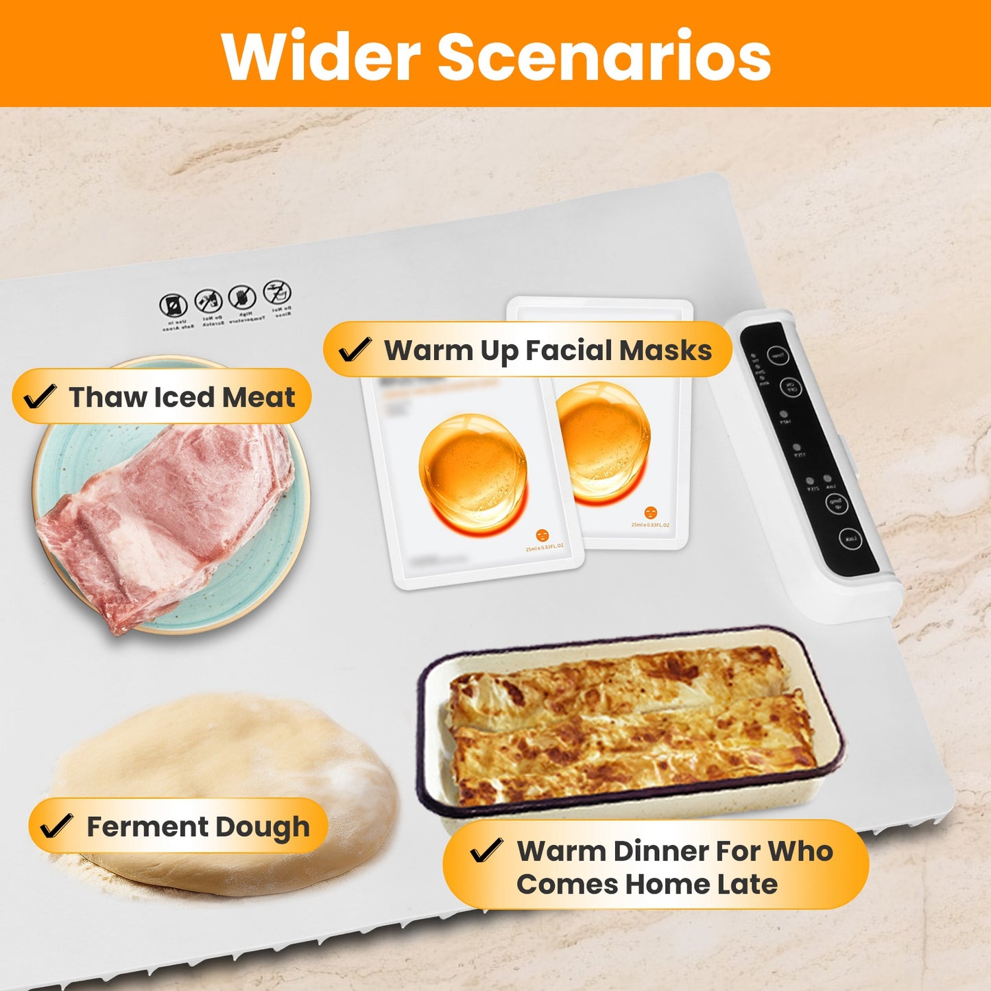 Electric Warming Tray Smart Food Warmer Roll Up Heating Pad With Adjustable Temperature Control 3 Auto Timer Settings For Buffet Party Gathering Restaurant