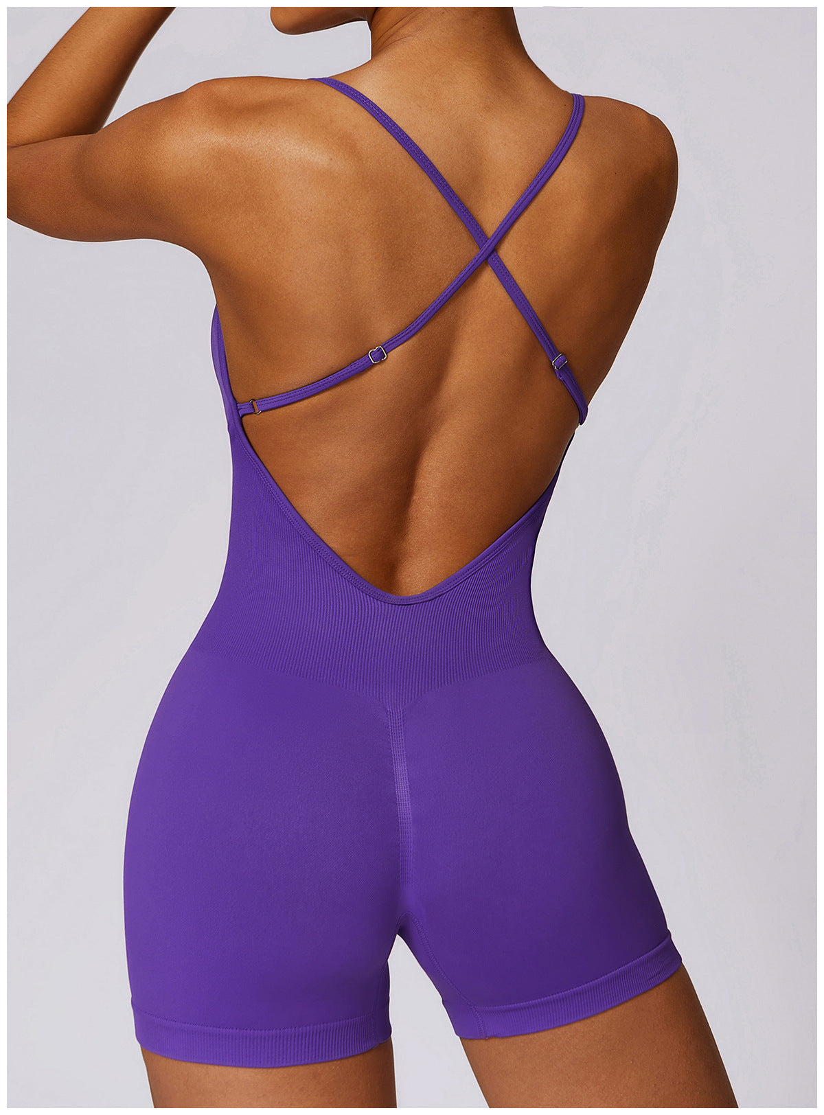 Women's Fashion Casual Hollow-out Beauty Back Seamless Yoga Jumpsuit