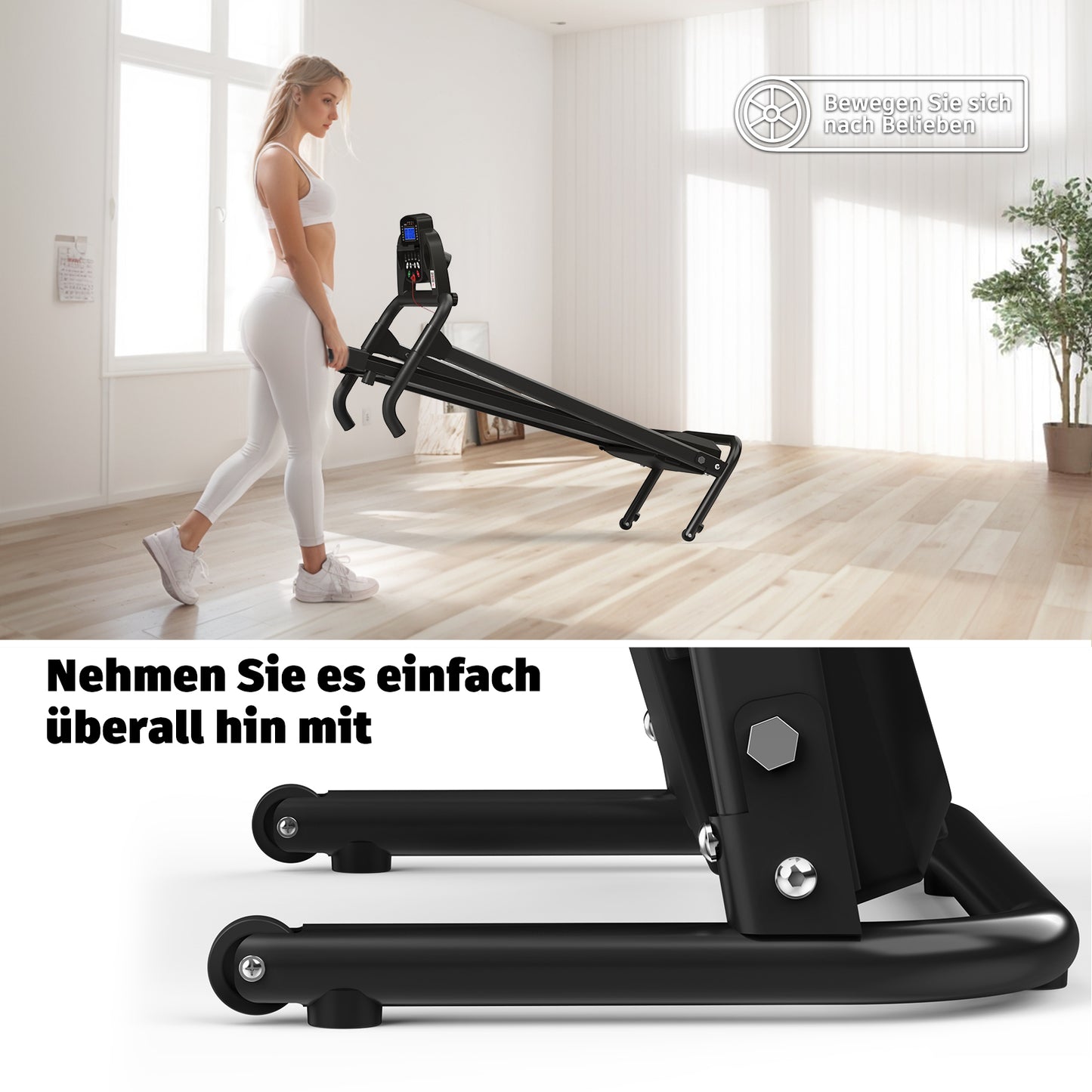 Desk Treadmill For Household, Compact Desktop Treadmill For Portable Treadmills, 2-in-1 Treadmill For Walking, Running And Jogging, Treadmill With Weight Of 120kg,APP