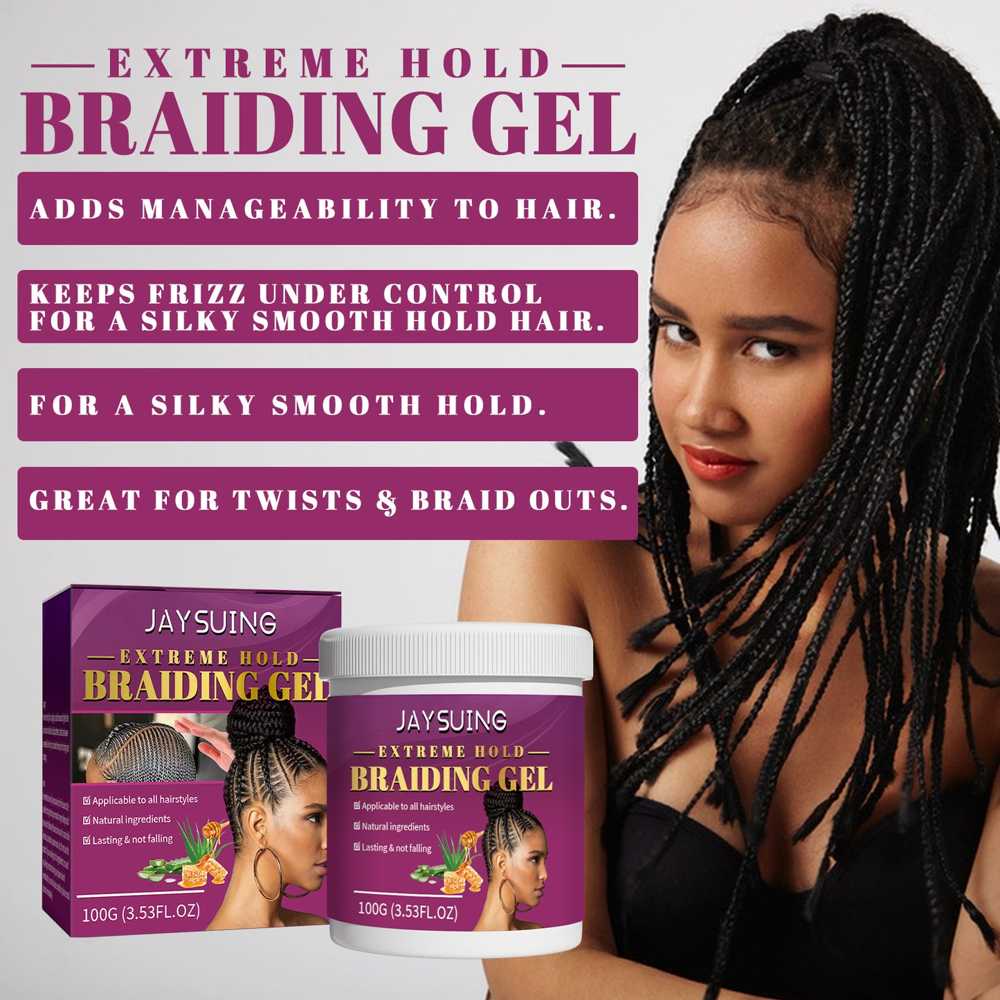 Jaysuing Dreadlocks Styling Gel, Dreadlocks Prevent Breakage And Damage Hydrating Styling Shine Wax