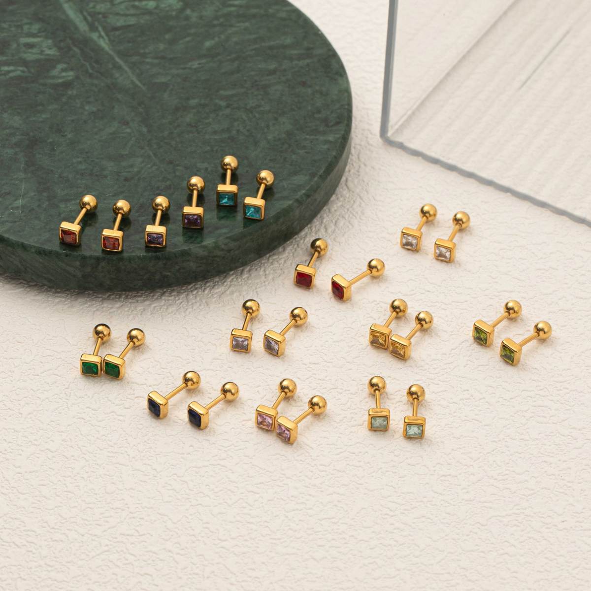 Color 12 Birthstone Earrings Diy Accessories