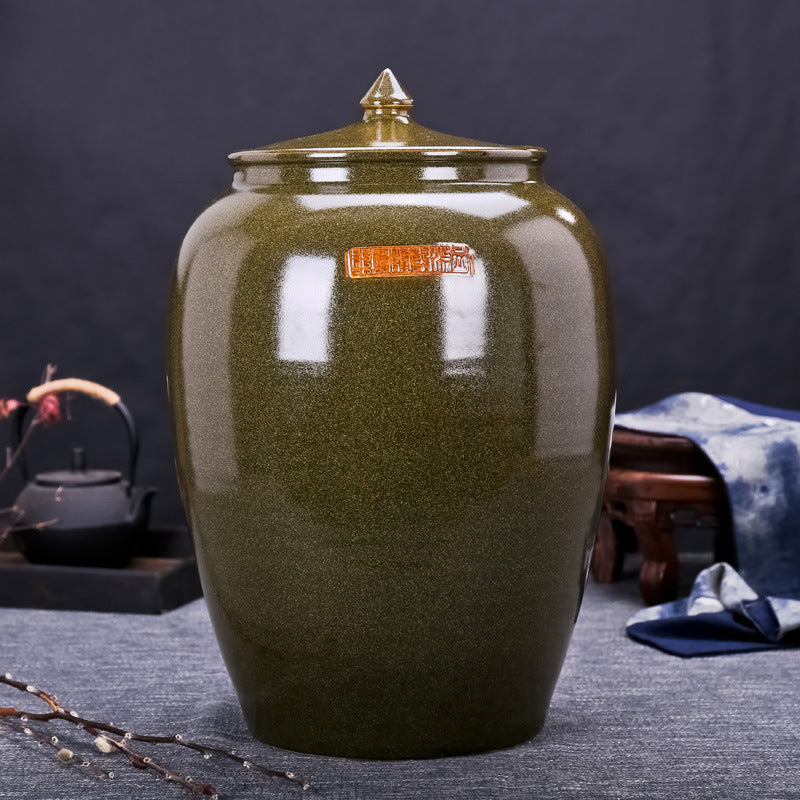 Ceramic Tea-leaf-residue Rice Jar