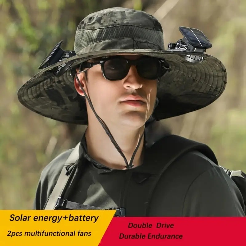 Pickup Only   Solar Cooling Hat With Built-in USB Fan - For Outdoor Camping, Beach, And Construction - Lightweight And Breathable Sun Protection Hat For Men And Women   Pickup Only