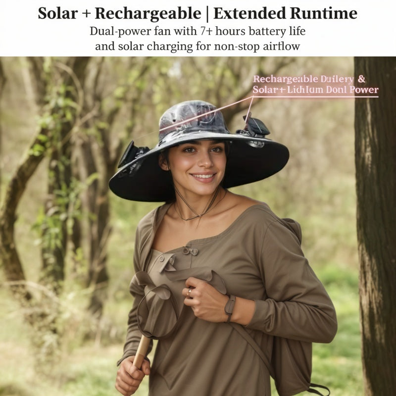 Pickup Only   Solar Cooling Hat With Built-in USB Fan - For Outdoor Camping, Beach, And Construction - Lightweight And Breathable Sun Protection Hat For Men And Women   Pickup Only