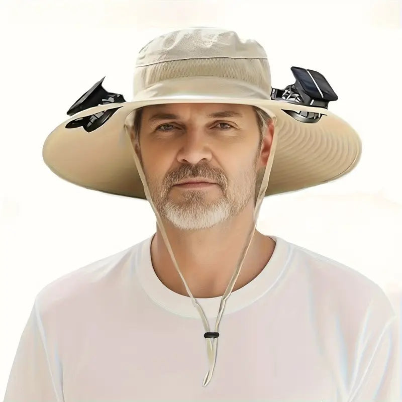 Pickup Only   Solar Cooling Hat With Built-in USB Fan - For Outdoor Camping, Beach, And Construction - Lightweight And Breathable Sun Protection Hat For Men And Women   Pickup Only