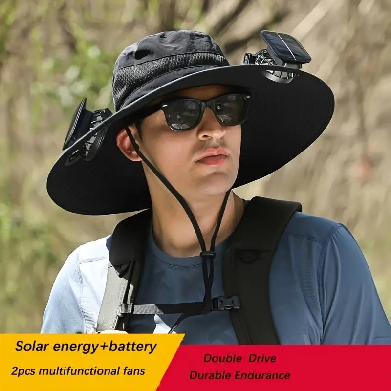 Pickup Only   Solar Cooling Hat With Built-in USB Fan - For Outdoor Camping, Beach, And Construction - Lightweight And Breathable Sun Protection Hat For Men And Women   Pickup Only