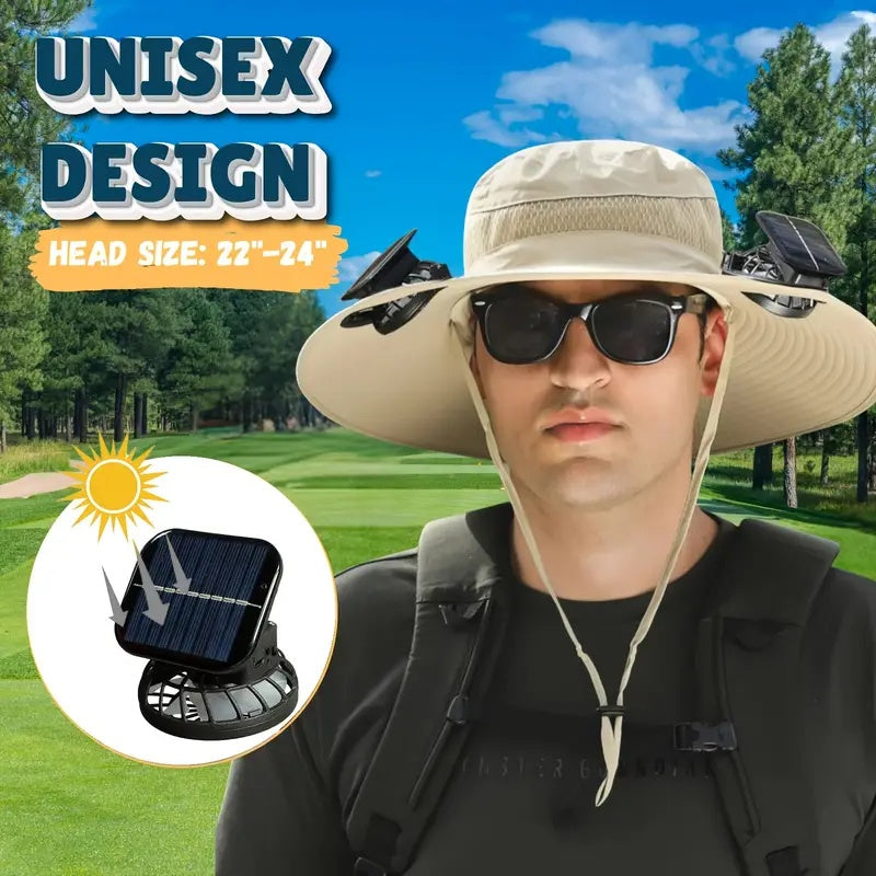 Pickup Only   Solar Cooling Hat With Built-in USB Fan - For Outdoor Camping, Beach, And Construction - Lightweight And Breathable Sun Protection Hat For Men And Women   Pickup Only