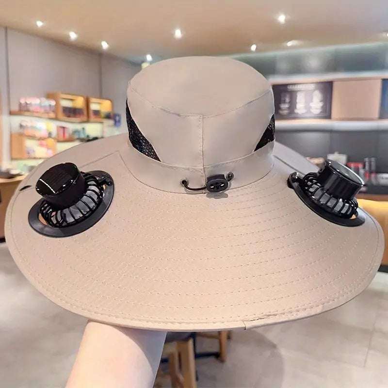 Pickup Only   Solar Cooling Hat With Built-in USB Fan - For Outdoor Camping, Beach, And Construction - Lightweight And Breathable Sun Protection Hat For Men And Women   Pickup Only