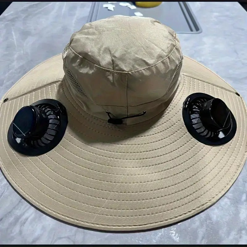 Pickup Only   Solar Cooling Hat With Built-in USB Fan - For Outdoor Camping, Beach, And Construction - Lightweight And Breathable Sun Protection Hat For Men And Women   Pickup Only